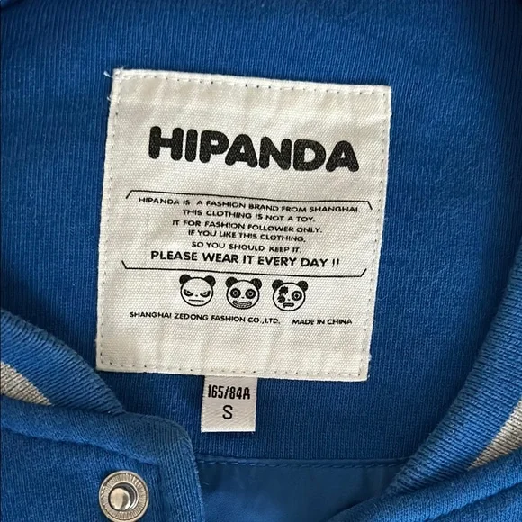 Hipanda Blue and Gray Varsity Jacket - Picture 3 of 10